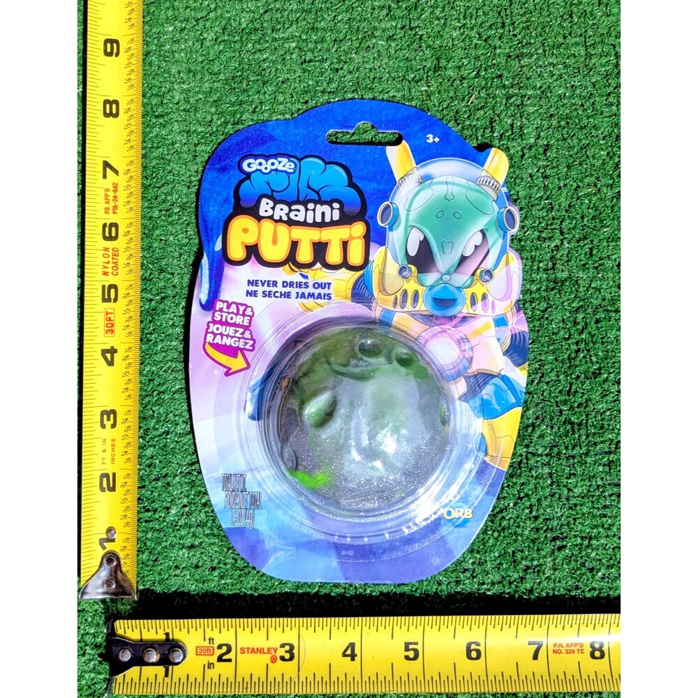 Goooze Orb Slimy Braini Putti Reusable Non-Drying Green Slime Toy NIP